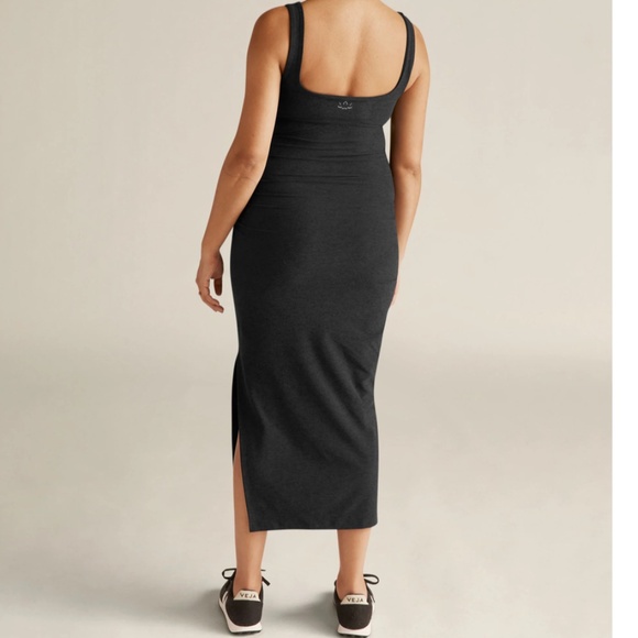 BEYOND YOGA Bump Icon Maternity Dress Spacedye Black EUC - Picture 3 of 11